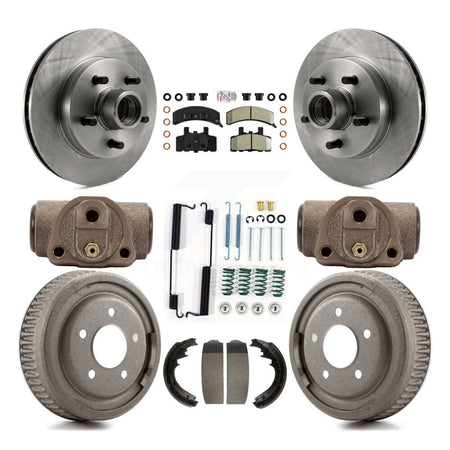 Front Rear Disc Brake Rotor Semi-Metallic Pad Drum Kit (9Pc) For Chevrolet C1500 Suburban K8A-105677