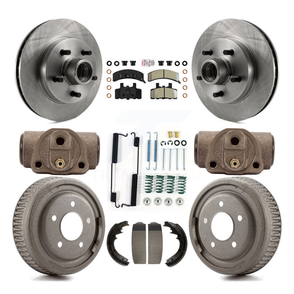 Front Rear Disc Brake Rotor Semi-Metallic Pad Drum Kit (9Pc) For Chevrolet C1500 Suburban K8A-105677