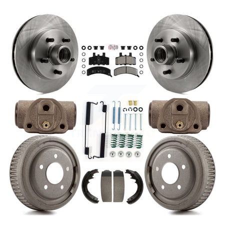 Front Rear Disc Brake Rotor Semi-Metallic Pad Drum Kit (9Pc) For Chevrolet C1500 Suburban K8A-105678