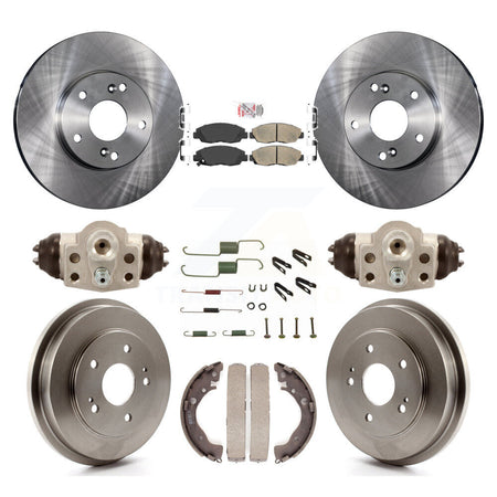Front Rear Disc Brake Rotors Ceramic Pads And Drum Kit (9Pc) For 2011 Honda Civic GX K8A-105683