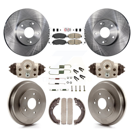 Front Rear Disc Brake Rotors Ceramic Pads And Drum Kit (9Pc) For 2011 Honda Civic GX K8A-105684