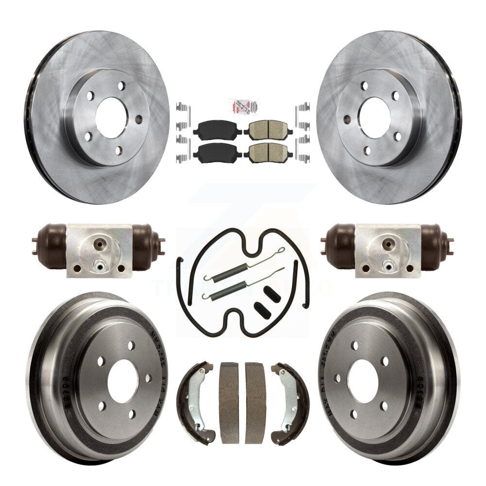 Front Rear Disc Brake Rotors Ceramic Pad & Drum Kit (9Pc) For Pontiac G5 Chevrolet Cobalt K8A-105685