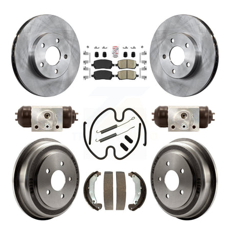 Front Rear Disc Brake Rotors Ceramic Pad & Drum Kit (9Pc) For Pontiac G5 Chevrolet Cobalt K8A-105686