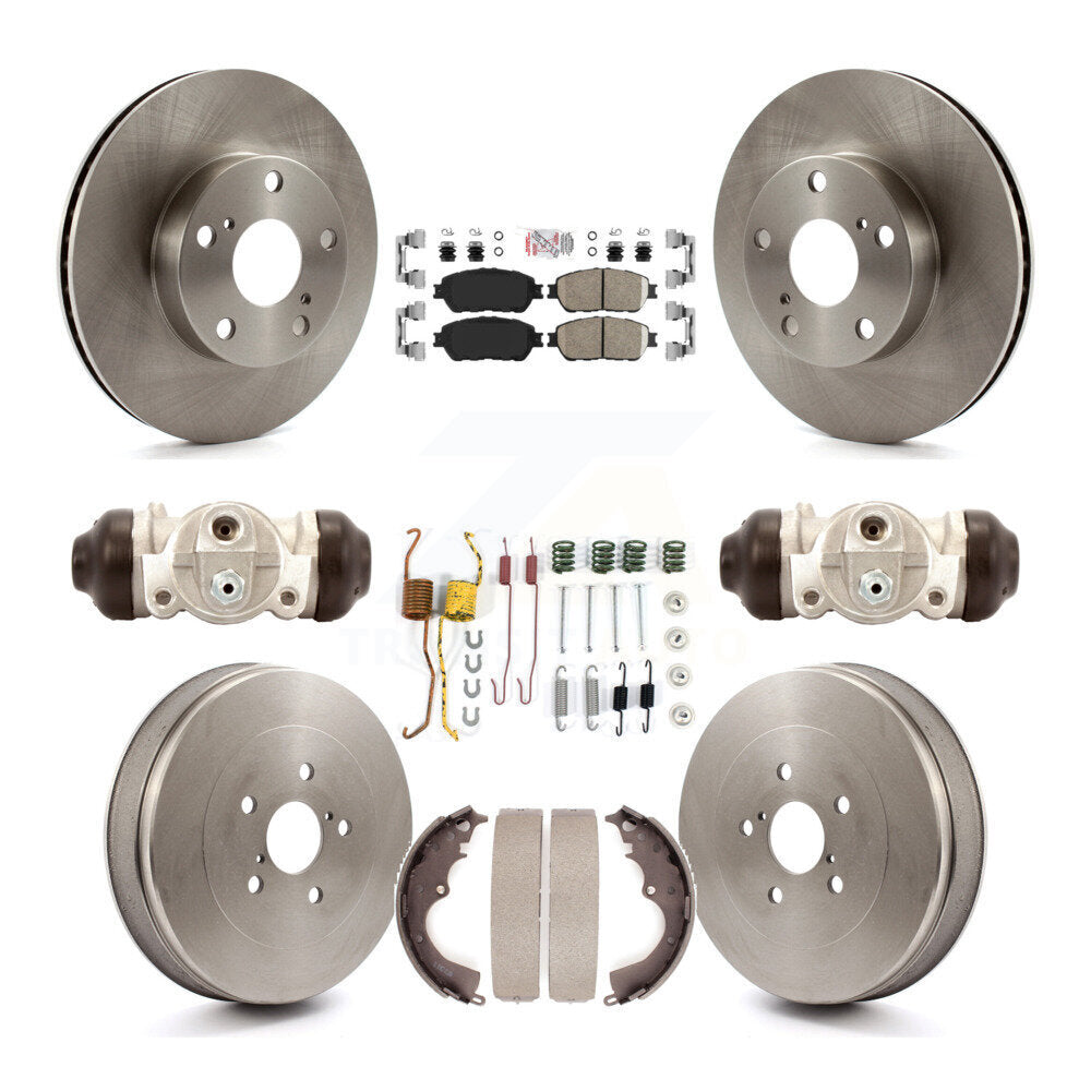 Front Rear Brake Rotor Ceramic Pad And Drum Kit (9Pc) For Toyota Tacoma With 5 Lug Wheels K8A-105690