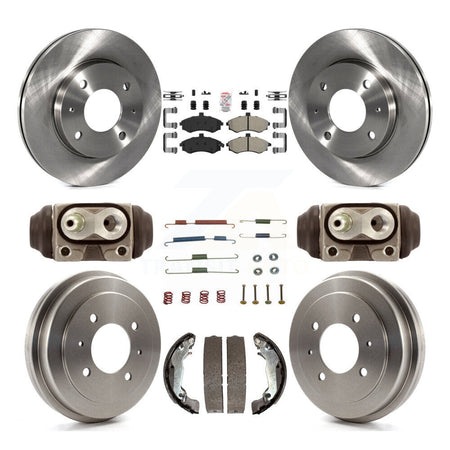 Front Rear Disc Brake Rotors Semi-Metallic Pads And Drum Kit (9Pc) For Hyundai Elantra K8A-105693
