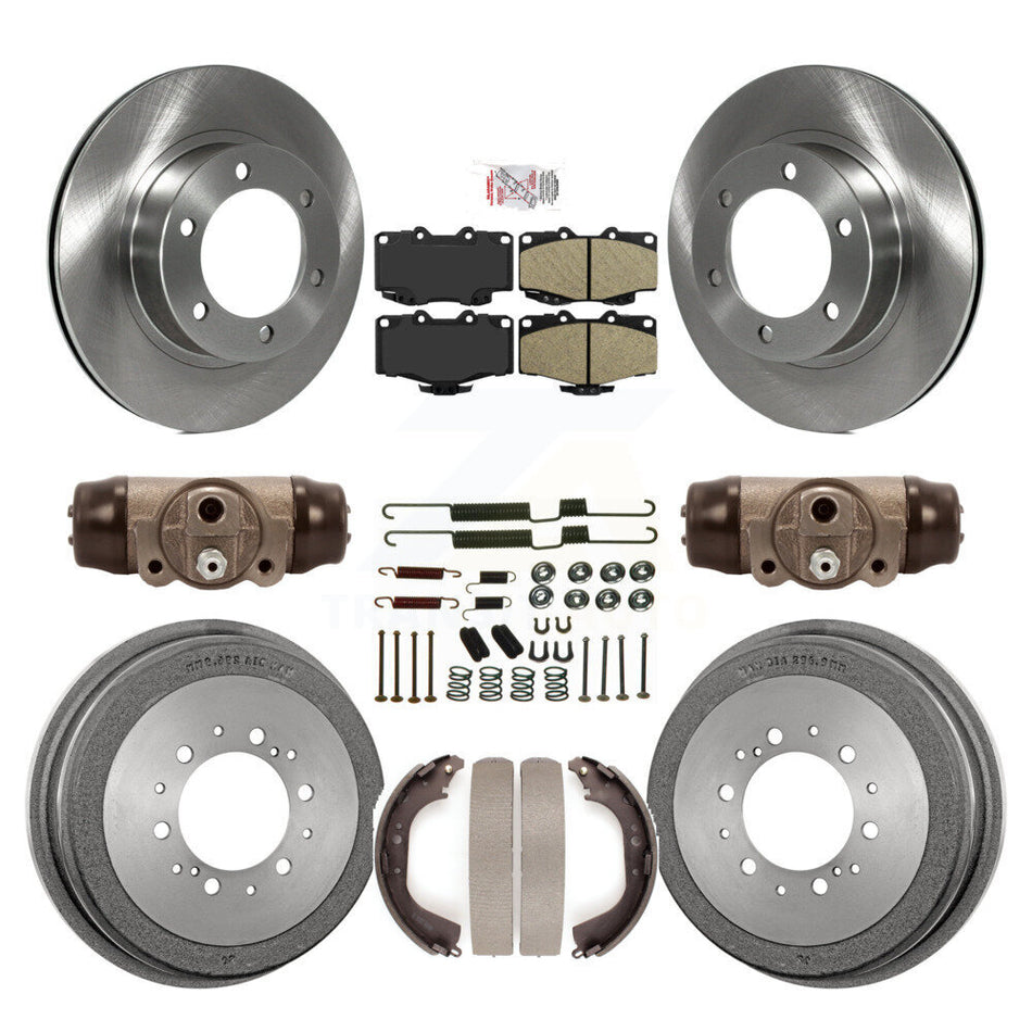 Front Rear Disc Brake Rotors Ceramic Pads And Drum Kit (9Pc) For Toyota 4Runner K8A-105695
