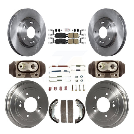 Front Rear Disc Brake Rotors Ceramic Pads And Drum Kit (9Pc) For Hyundai Elantra K8A-105712