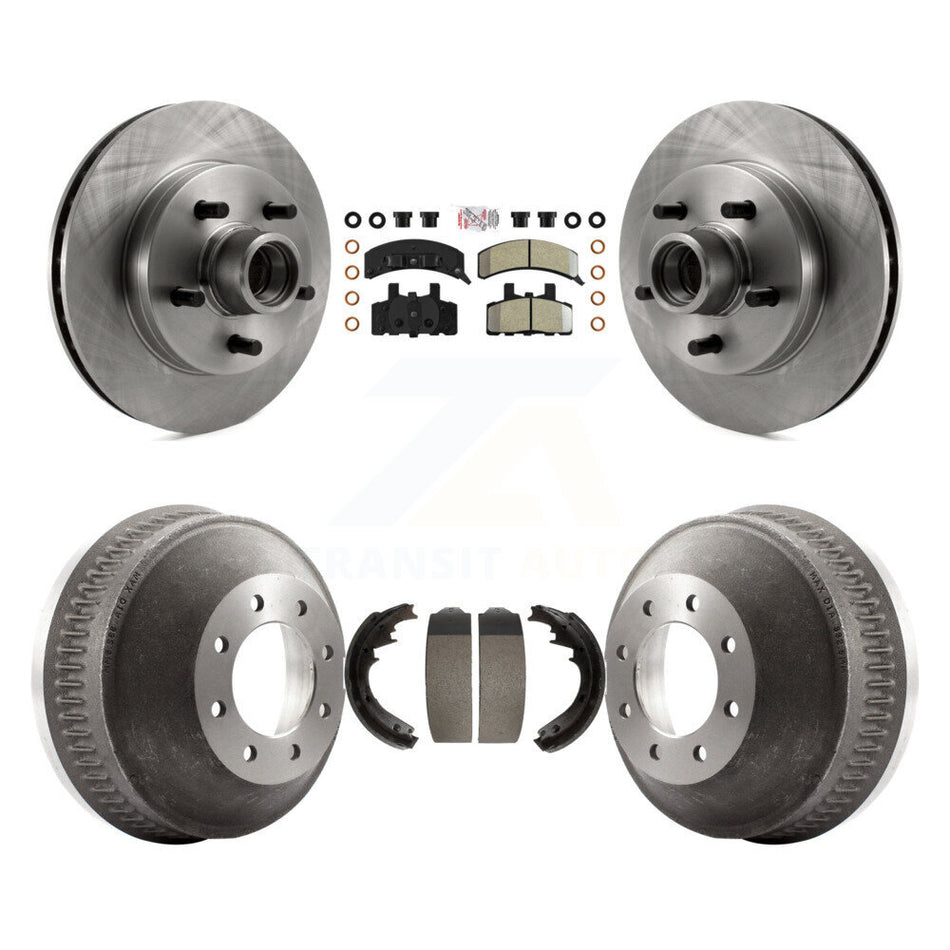 Front Rear Disc Brake Rotor Semi-Metallic Pad & Drum Kit For C1500 Suburban Chevrolet GMC K8A-105738