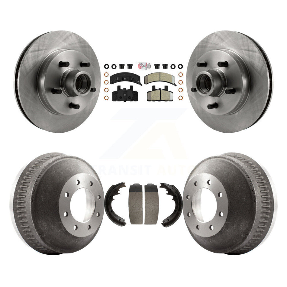 Front Rear Disc Brake Rotor Semi-Metallic Pad & Drum Kit For C1500 Suburban Chevrolet GMC K8A-105738