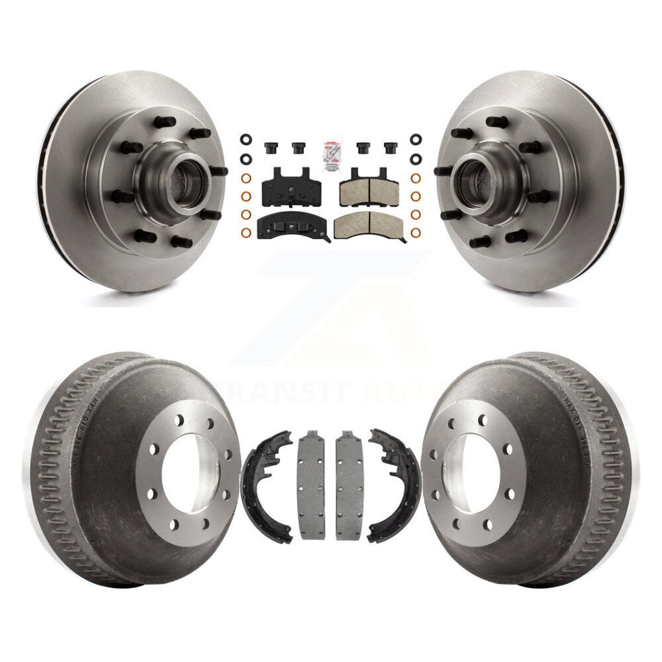 Front Rear Brake Rotors Semi-Metallic Pad Drum Kit For C2500 Chevrolet GMC C1500 Suburban K8A-105742