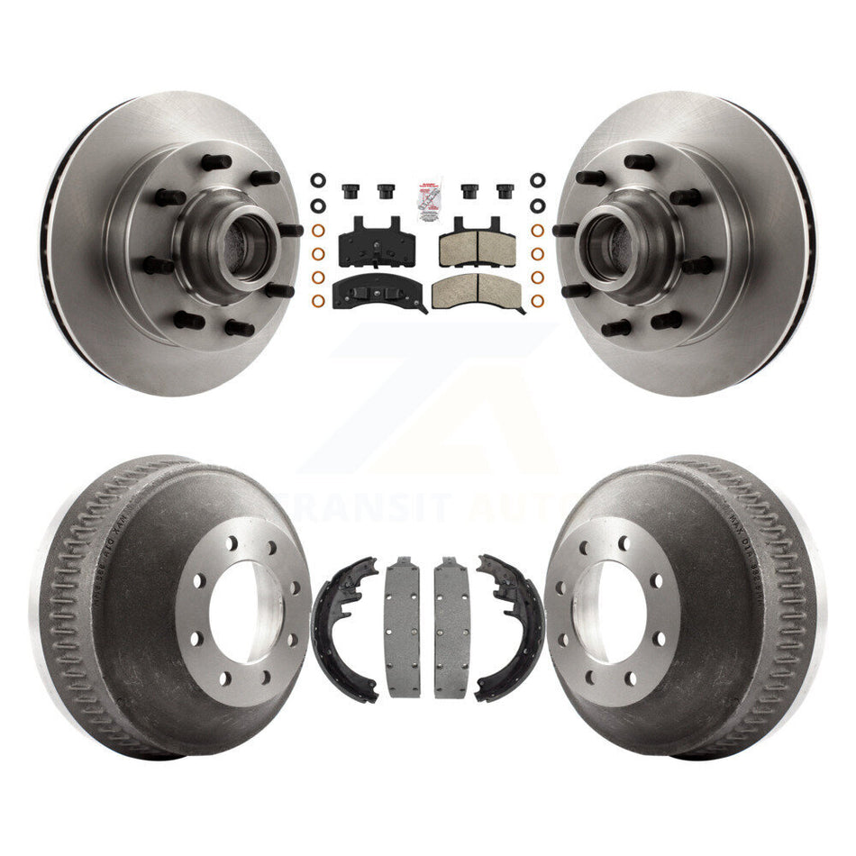 Front Rear Brake Rotors Semi-Metallic Pad Drum Kit For C2500 Chevrolet GMC C1500 Suburban K8A-105742