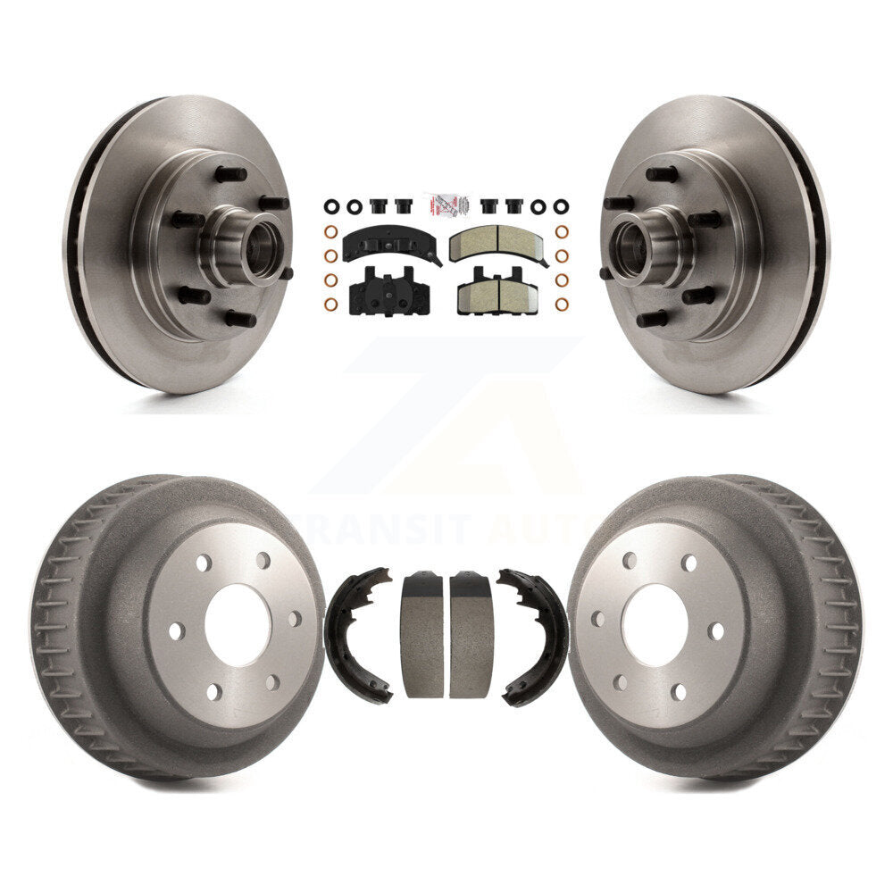 Front Rear Disc Brake Rotors Hub Semi-Metallic Pads And Drum Kit For C2500 Chevrolet GMC K8A-105744