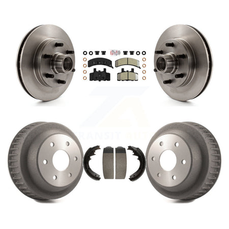 Front Rear Disc Brake Rotors Hub Semi-Metallic Pads And Drum Kit For C2500 Chevrolet GMC K8A-105744