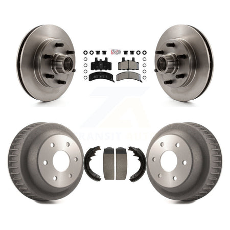 Front Rear Disc Brake Rotors Hub Semi-Metallic Pads And Drum Kit For C2500 Chevrolet GMC K8A-105745