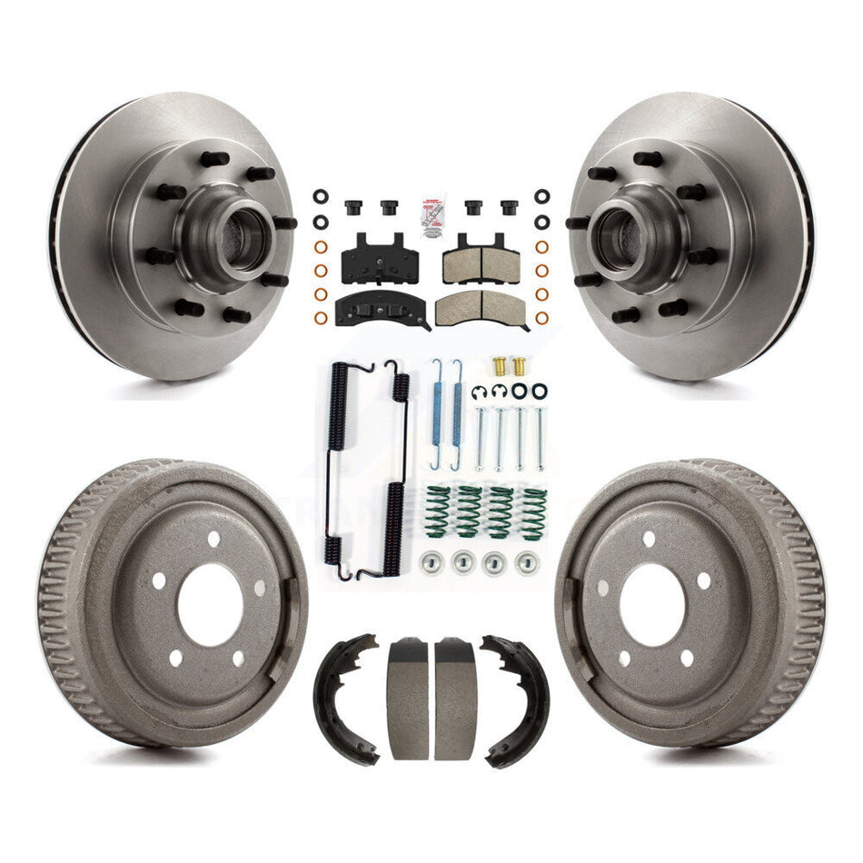 Front Rear Disc Brake Rotor Semi-Metallic Pad Drum Kit (7Pc) For Chevrolet C1500 Suburban K8A-105757