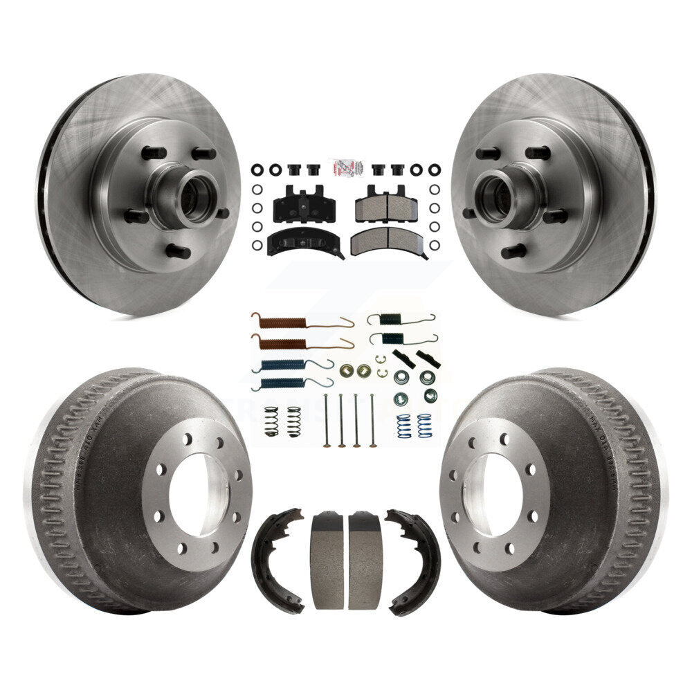 Front Rear Brake Rotors Semi-Metallic Pad Drum Kit (7Pc) For C1500 Suburban Chevrolet GMC K8A-105761