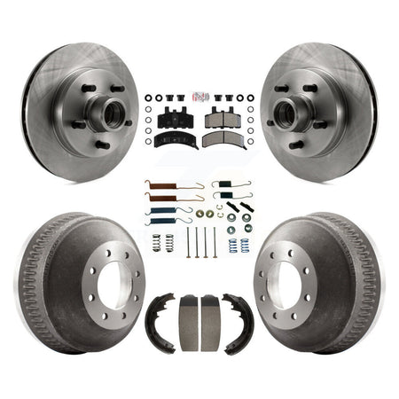 Front Rear Brake Rotors Semi-Metallic Pad Drum Kit (7Pc) For C1500 Suburban Chevrolet GMC K8A-105761