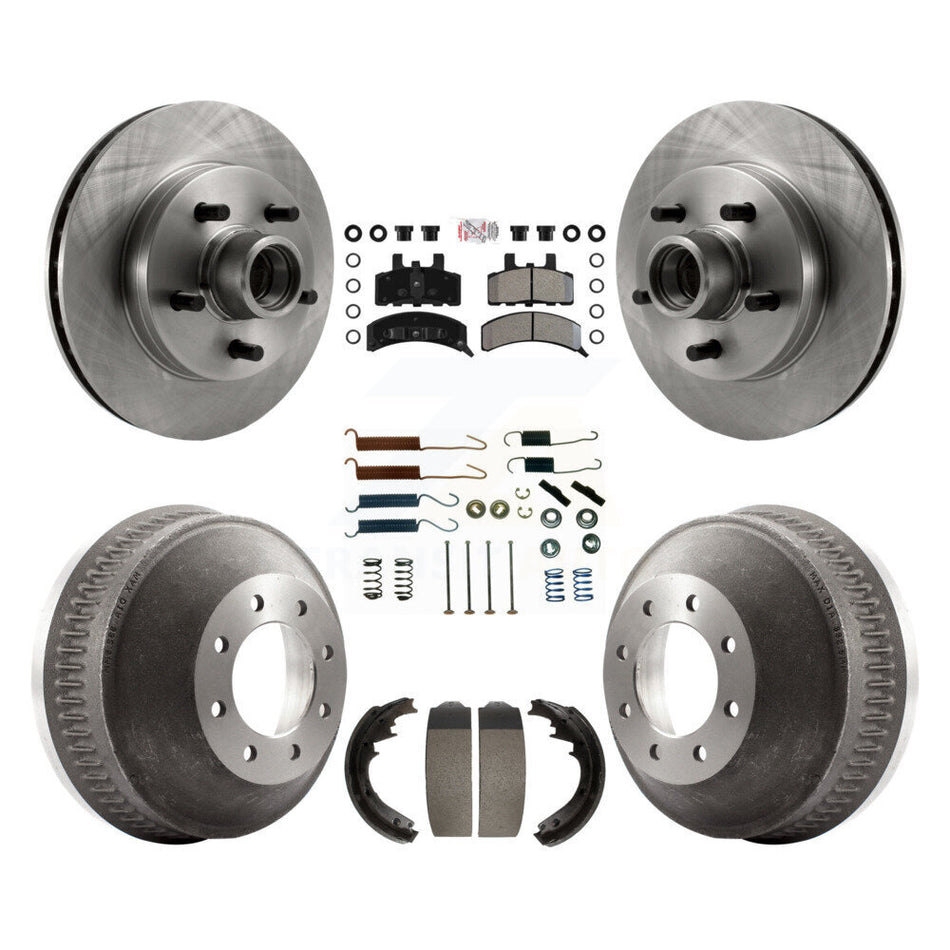 Front Rear Brake Rotors Semi-Metallic Pad Drum Kit (7Pc) For C1500 Suburban Chevrolet GMC K8A-105761