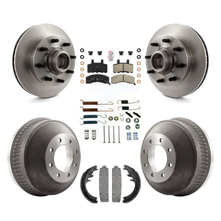 Front Rear Brake Rotors Semi-Metallic Pad Drum Kit (7Pc) For C1500 Suburban Chevrolet GMC K8A-105763