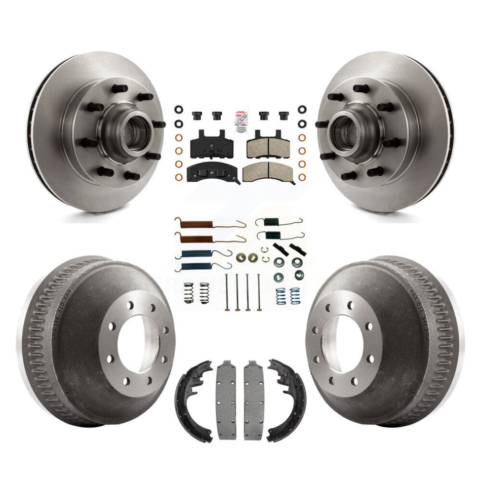 Front Rear Brake Rotors Semi-Metallic Pad Drum Kit (7Pc) For C1500 Suburban Chevrolet GMC K8A-105763