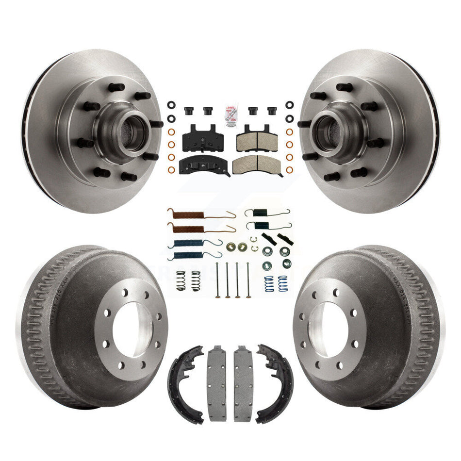 Front Rear Brake Rotors Semi-Metallic Pad Drum Kit (7Pc) For C1500 Suburban Chevrolet GMC K8A-105763