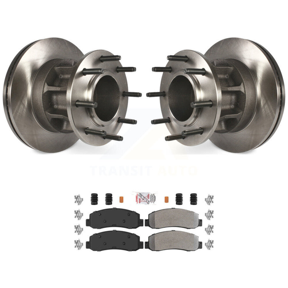 Front Brake Rotor & Semi-Metallic Pad Kit For Ford F-350 Super Duty With Dual Rear Wheels K8A-105771