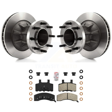 Front Brake Rotor Semi-Metallic Pad Kit For Chevrolet Express 3500 GMC C3500 Savana G3500 K8A-105773