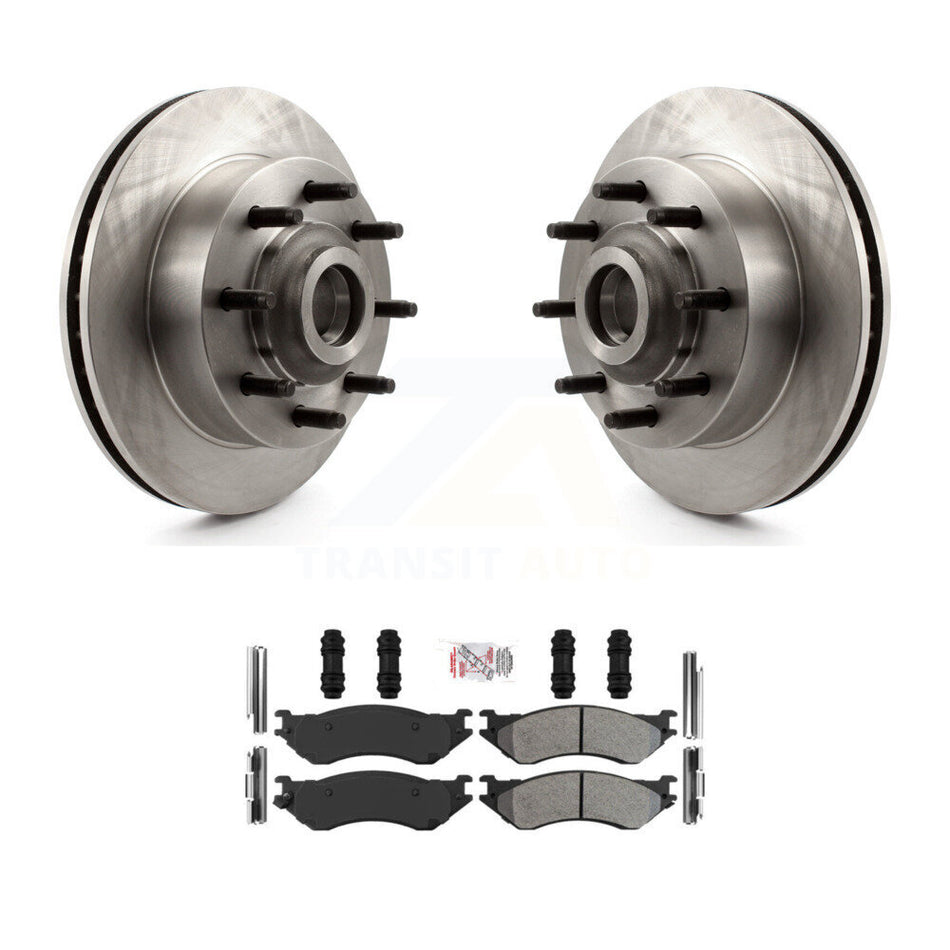 Front Brake Rotor Hub Semi-Metallic Pad Kit For 1999 Dodge Ram 1500 Van With 4000 Lb Axle K8A-105790