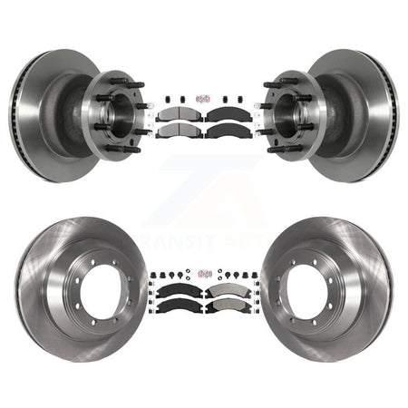 Front Rear Semi-Metallic Pad Disc Brake Rotor Kit For Ford E-450 Super Duty DIESEL engine K8A-105811