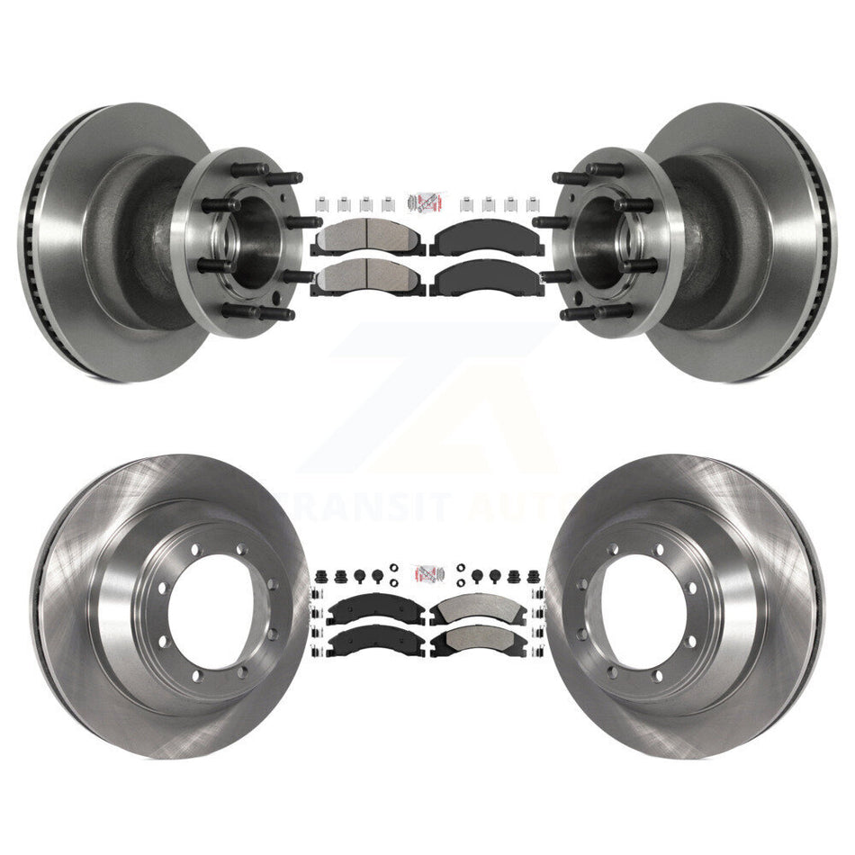 Front Rear Semi-Metallic Pad Disc Brake Rotor Kit For Ford E-450 Super Duty DIESEL engine K8A-105812