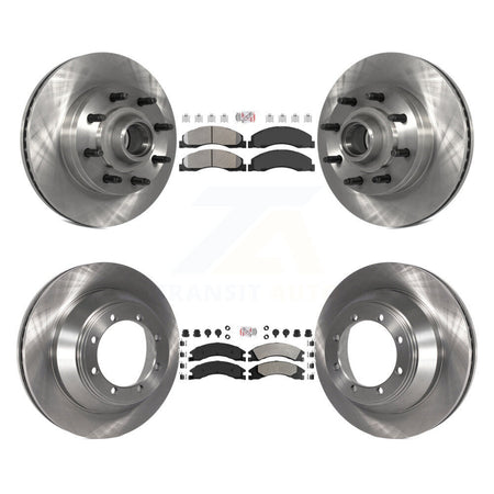 Front Rear Semi-Metallic Pad Disc Brake Rotor Kit For Ford E-450 Super Duty DIESEL engine K8A-105815