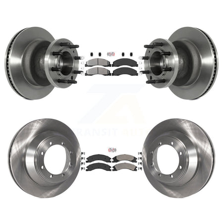 Front Rear Semi-Metallic Pad Disc Brake Rotor Kit For Ford E-450 Super Duty DIESEL engine K8A-105819