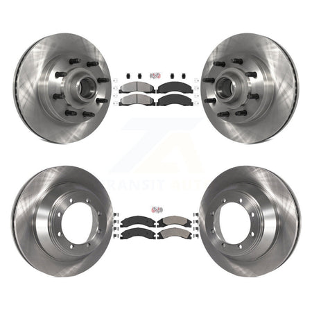 Front Rear Semi-Metallic Pad Disc Brake Rotor Kit For Ford E-450 Super Duty DIESEL engine K8A-105822