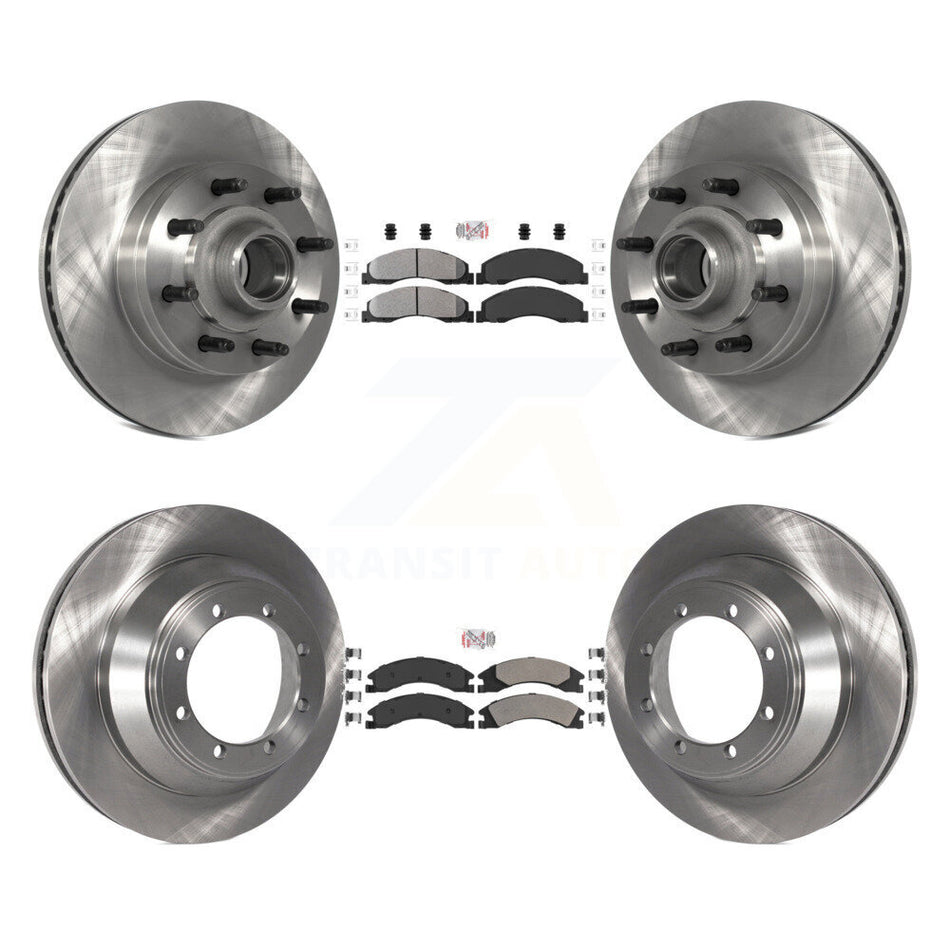 Front Rear Semi-Metallic Pad Disc Brake Rotor Kit For Ford E-450 Super Duty DIESEL engine K8A-105822