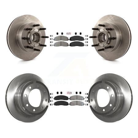 Front Rear Semi-Metallic Pad Disc Brake Rotors Hub Assembly Kit For Ford F-350 Super Duty K8A-105852