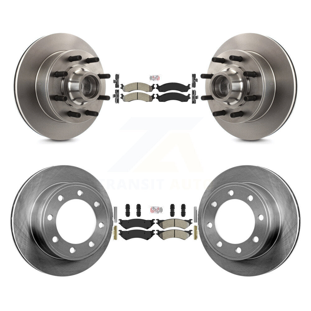 Front Rear Semi-Metallic Pad & Brake Rotors Kit For Ford E-350 Super Duty Econoline E-250 K8A-105863