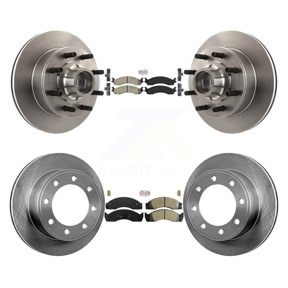 Front Rear Semi-Metallic Pad & Brake Rotors Kit For Ford Econoline Super Duty 2-Wheel ABS K8A-105877
