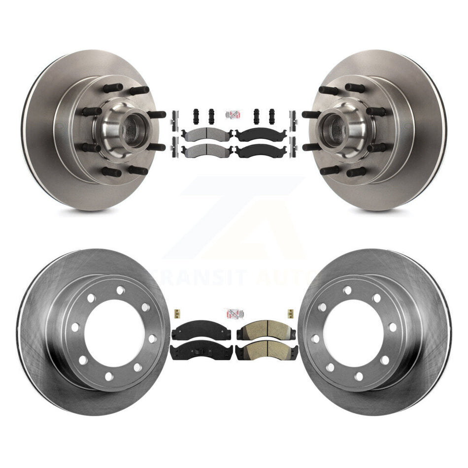 Front Rear Semi-Metallic Pad & Brake Rotors Kit For Ford Econoline Super Duty 2-Wheel ABS K8A-105878