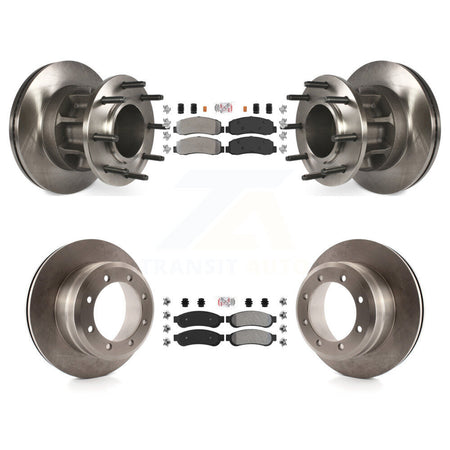 Front Rear Semi-Metallic Pad Disc Brake Rotor Kit For 2009-2010 Ford F-350 Super Duty RWD K8A-105914