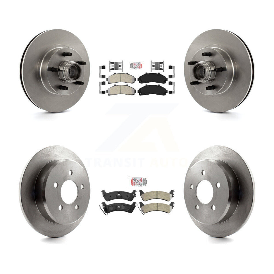 Front Rear Semi-Metallic Pad Brake Rotor Hub Kit For 2001 Ford Explorer RWD From 01 02 K8A-105919