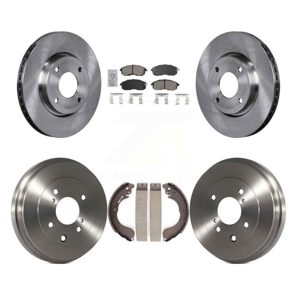 Front Rear Disc Brake Rotors Ceramic Pads And Drum Kit For Nissan Versa K8A-105929