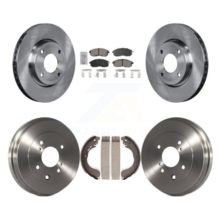 Front Rear Disc Brake Rotors Ceramic Pads And Drum Kit For Nissan Versa K8A-105929