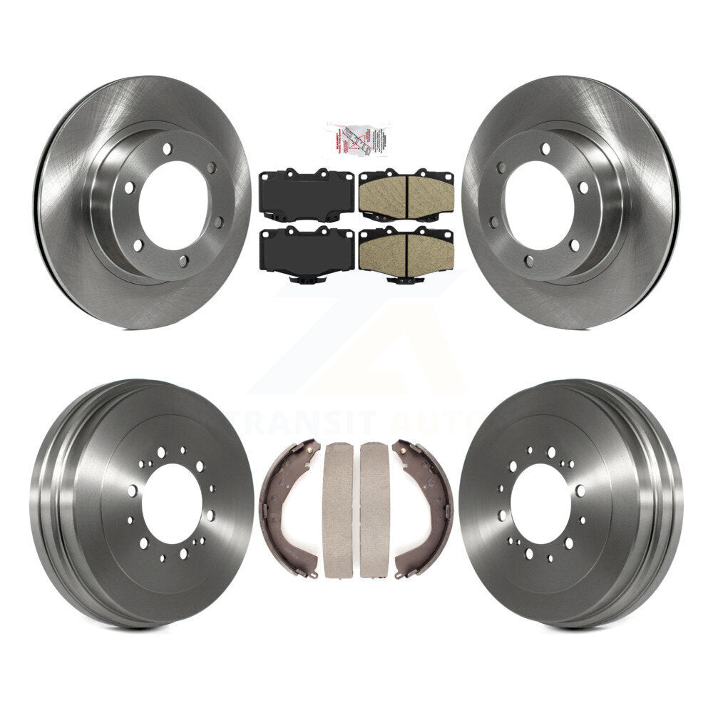 Front Rear Brake Rotor Ceramic Pad Drum Kit For 02 Toyota 4Runner With 16" Factory Wheels K8A-105931