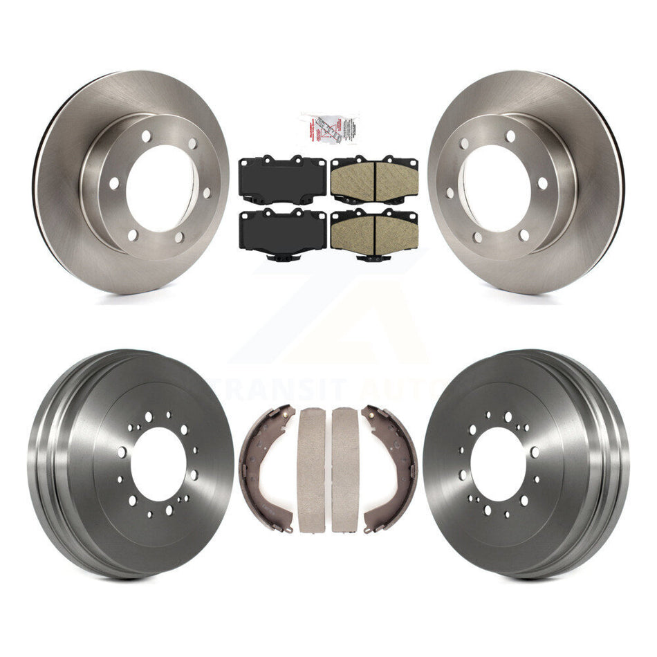 Front Rear Brake Rotor Ceramic Pad Drum Kit For 02 Toyota 4Runner With 15" Factory Wheels K8A-105932