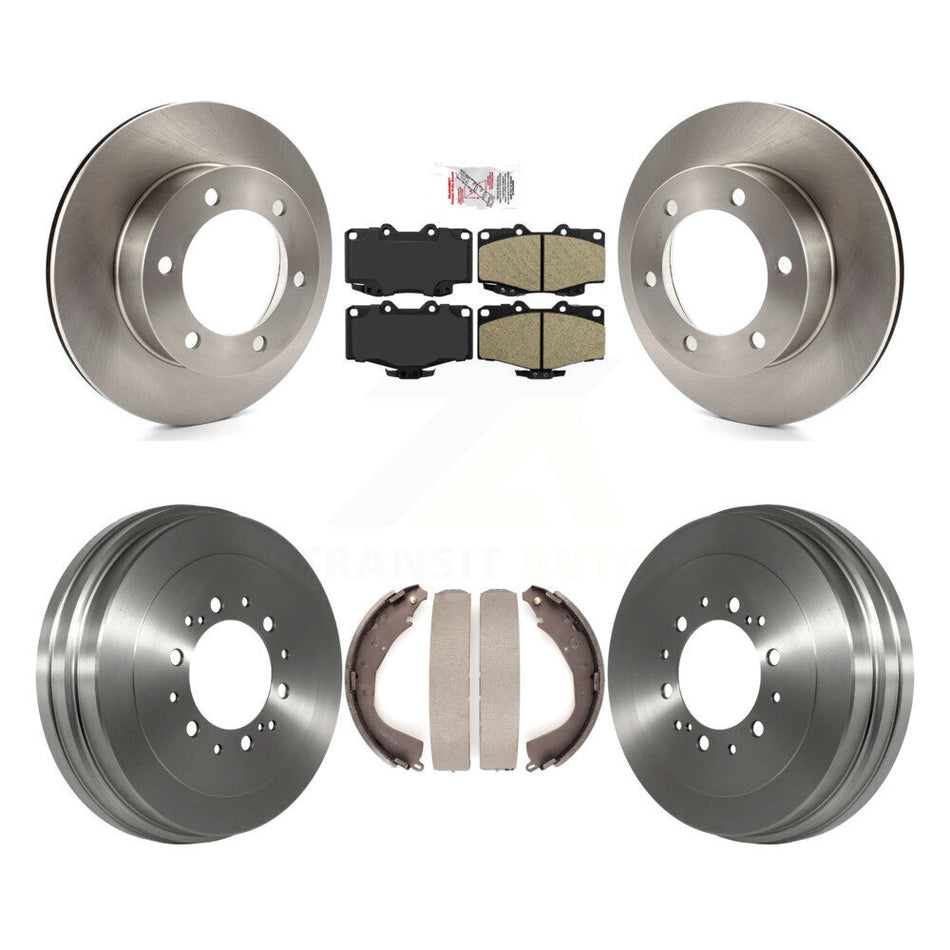 Front Rear Brake Rotor Ceramic Pad Drum Kit For 02 Toyota 4Runner With 15" Factory Wheels K8A-105932