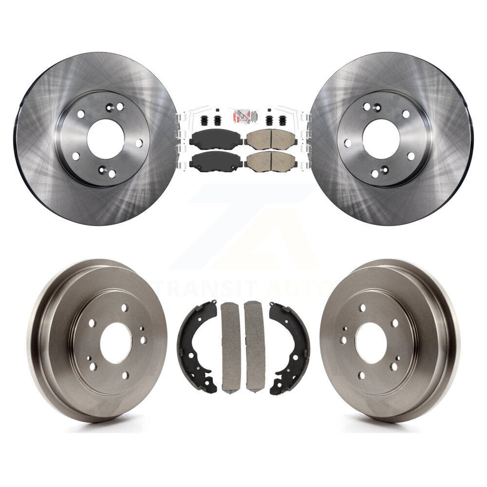 Front Rear Disc Brake Rotors Ceramic Pads And Drum Kit For Honda Accord Fit K8A-105938