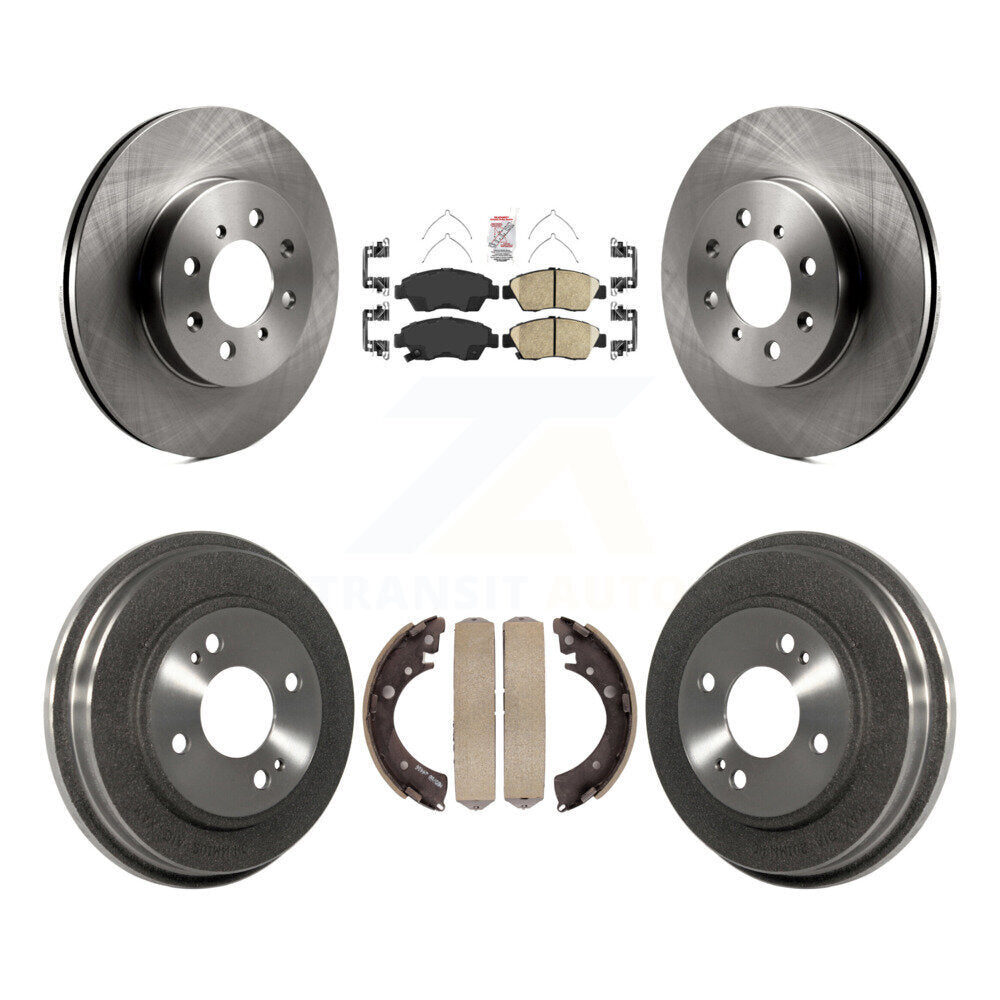 Front Rear Disc Brake Rotors Ceramic Pads And Drum Kit For Honda Civic With 4 Lug Wheels K8A-105941