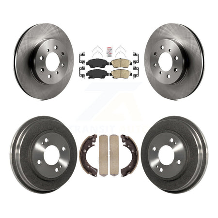 Front Rear Disc Brake Rotors Ceramic Pads And Drum Kit For Honda Civic With 4 Lug Wheels K8A-105941