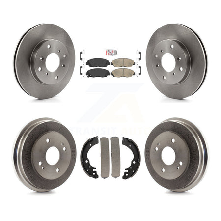 Front Rear Brake Rotors Ceramic Pad & Drum Kit For 1998-2002 Honda Accord Sedan with 2.3L K8A-105942