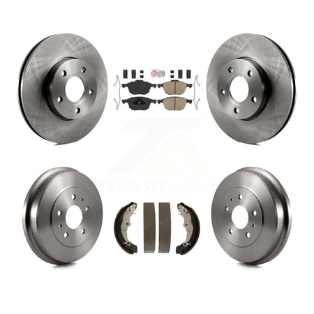 Front Rear Disc Brake Rotors Ceramic Pads And Drum Kit For Ford Focus K8A-105951